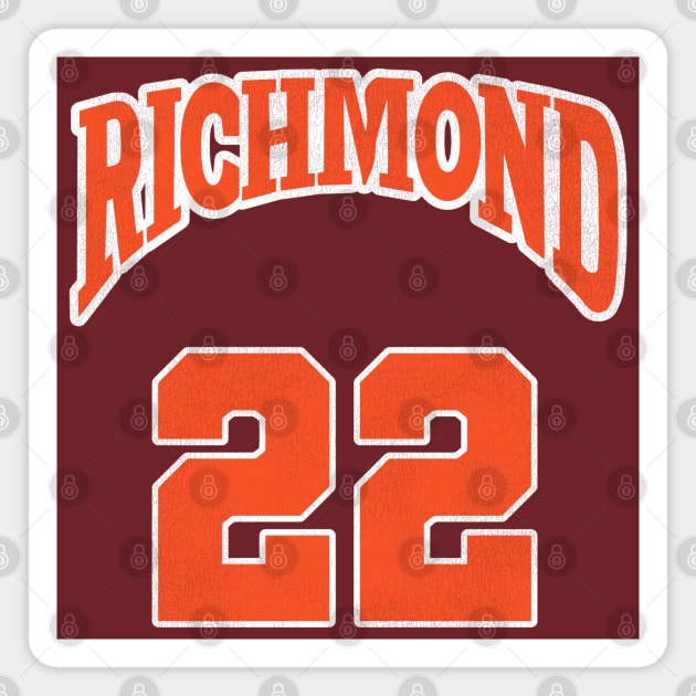 Richmond Timo Cruz Coach Carter Movie Basketball Jersey Magnet by darklordpug